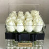 Medium Glass Box of Pearls and Roses