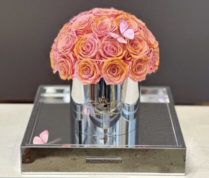 Medium Size Mushroom Style Arrangment with Long lasting Roses