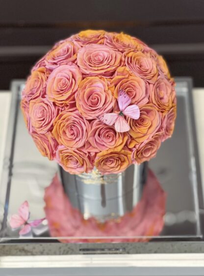 Medium Size Mushroom Style Arrangment with Long lasting Roses - Image 2