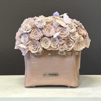 20" Birkin Vase Arrangment with Long Lasting Roses " Vase Comes in any colors"