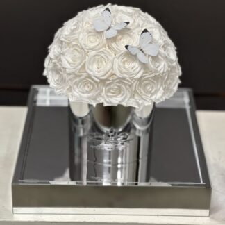 Medium Size Mushroom Style Arrangment with Long lasting Roses