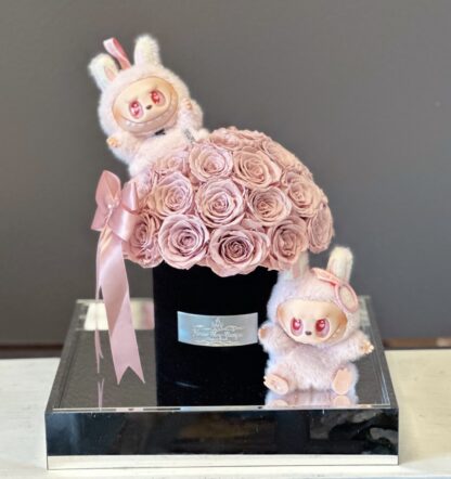 Medium size Preserved roses with orginal LABUBU design