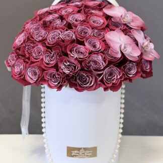Medium Size Arrangment in Red and Purple
