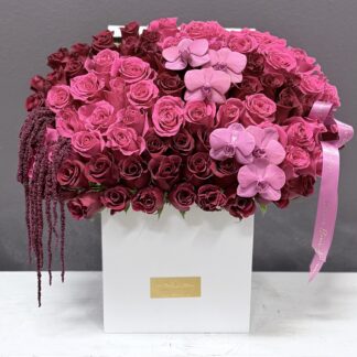 Large Size Arrangment in Red and Hot pink Colors