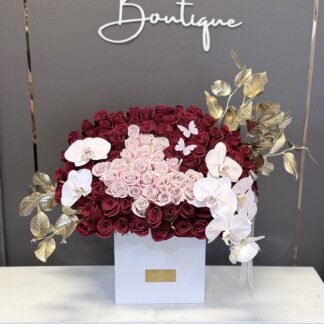 Large Size Arrangment in Red and Light pink