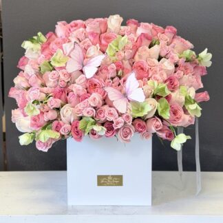 Large Size Arrangment in shads of pink and touch up green